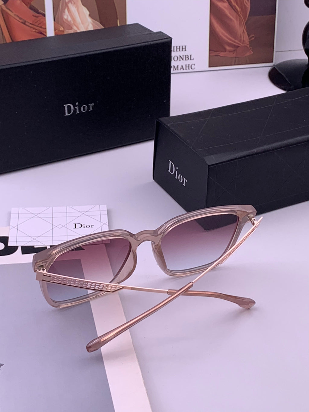 Dior CD35511 Polarized Square Brown Lens Sunglasses for Women - detail image 6