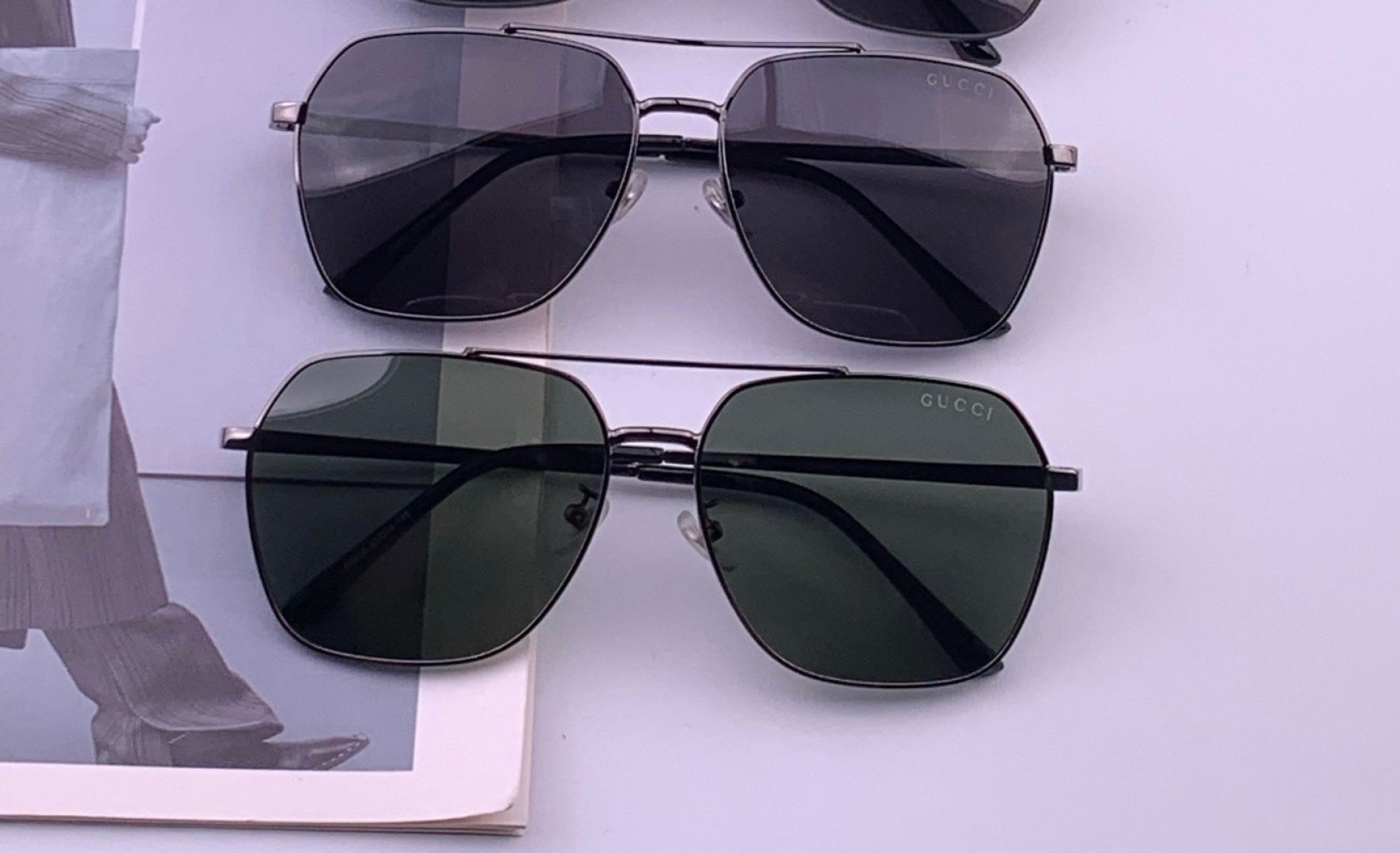 Gucci 0863 Polarized Aviator Gold Lens Sunglasses for Men & Women - 493245 - detail image 7