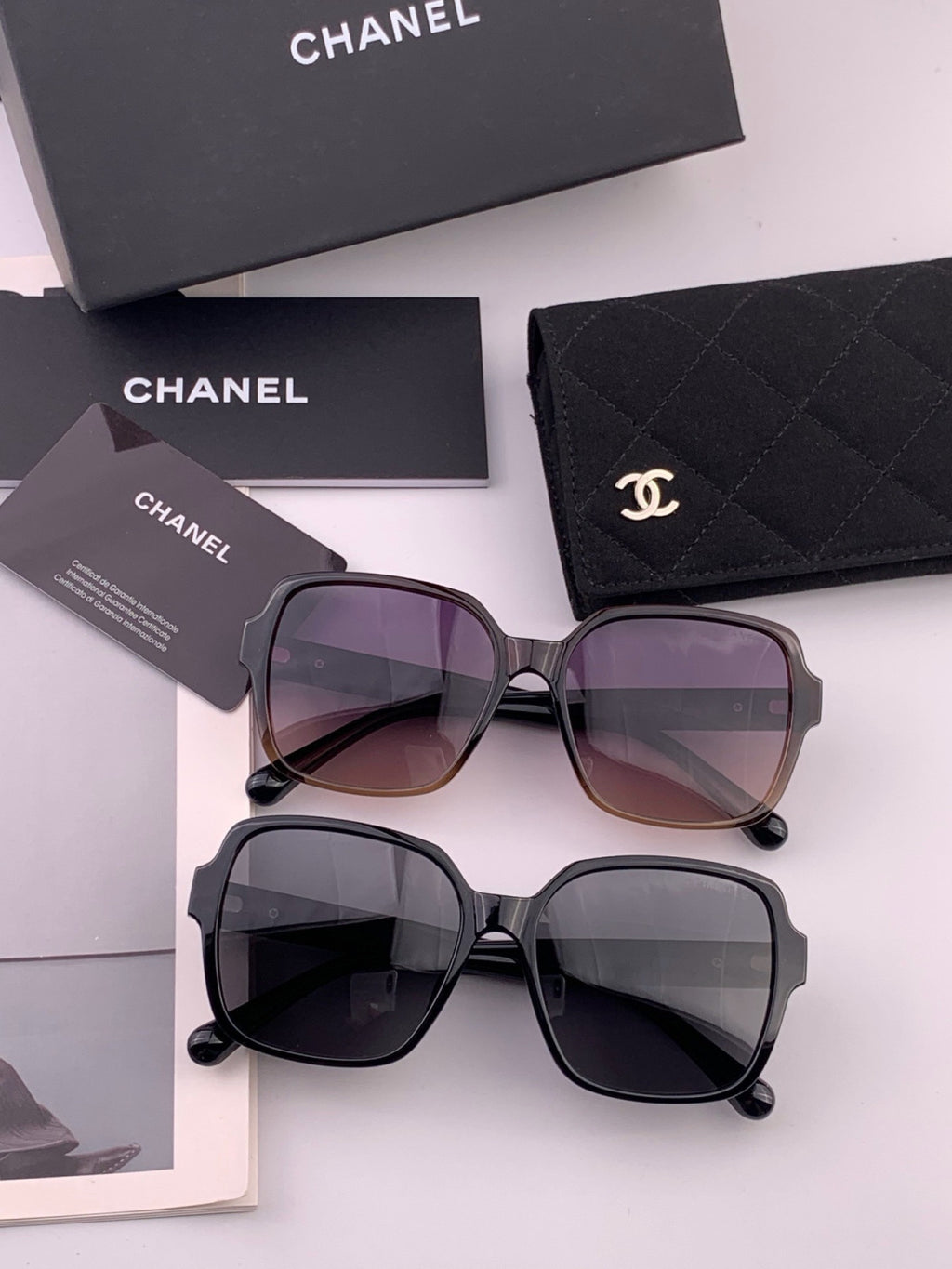 Chanel CH2787 Polarized Square Gold Lens Sunglasses for Women - detail image 7