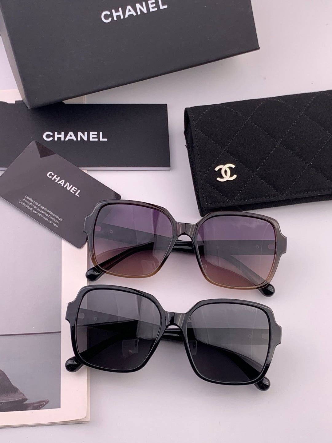 Chanel CH2787 Polarized Square Gold Lens Sunglasses for Women - detail image 7