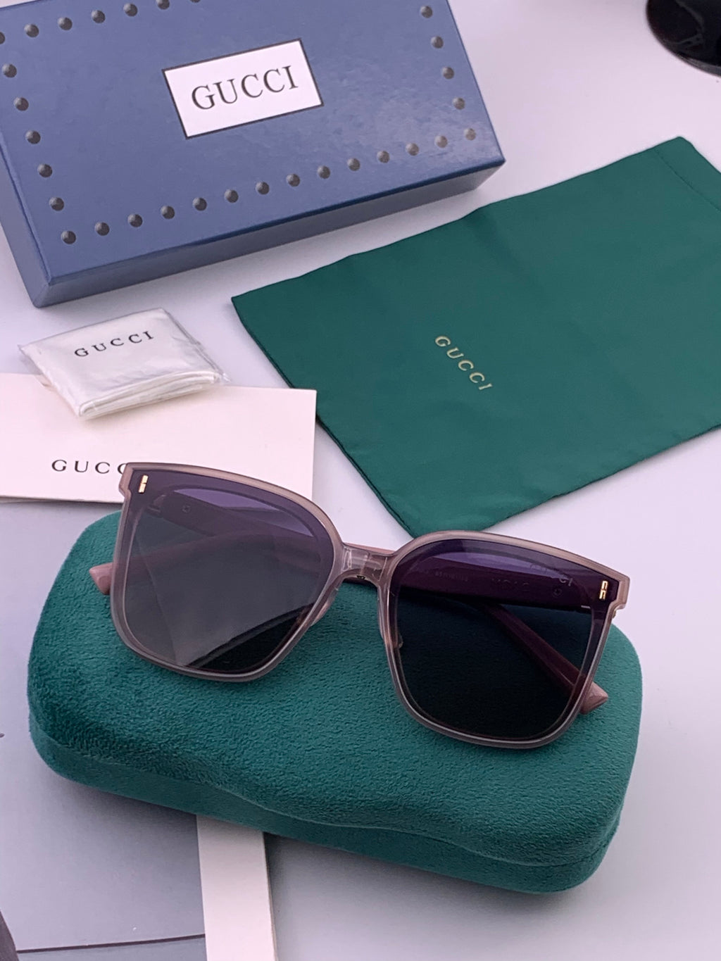 Gucci G60 Polarized Square Brown Lens Sunglasses for Men & Women - detail image 6