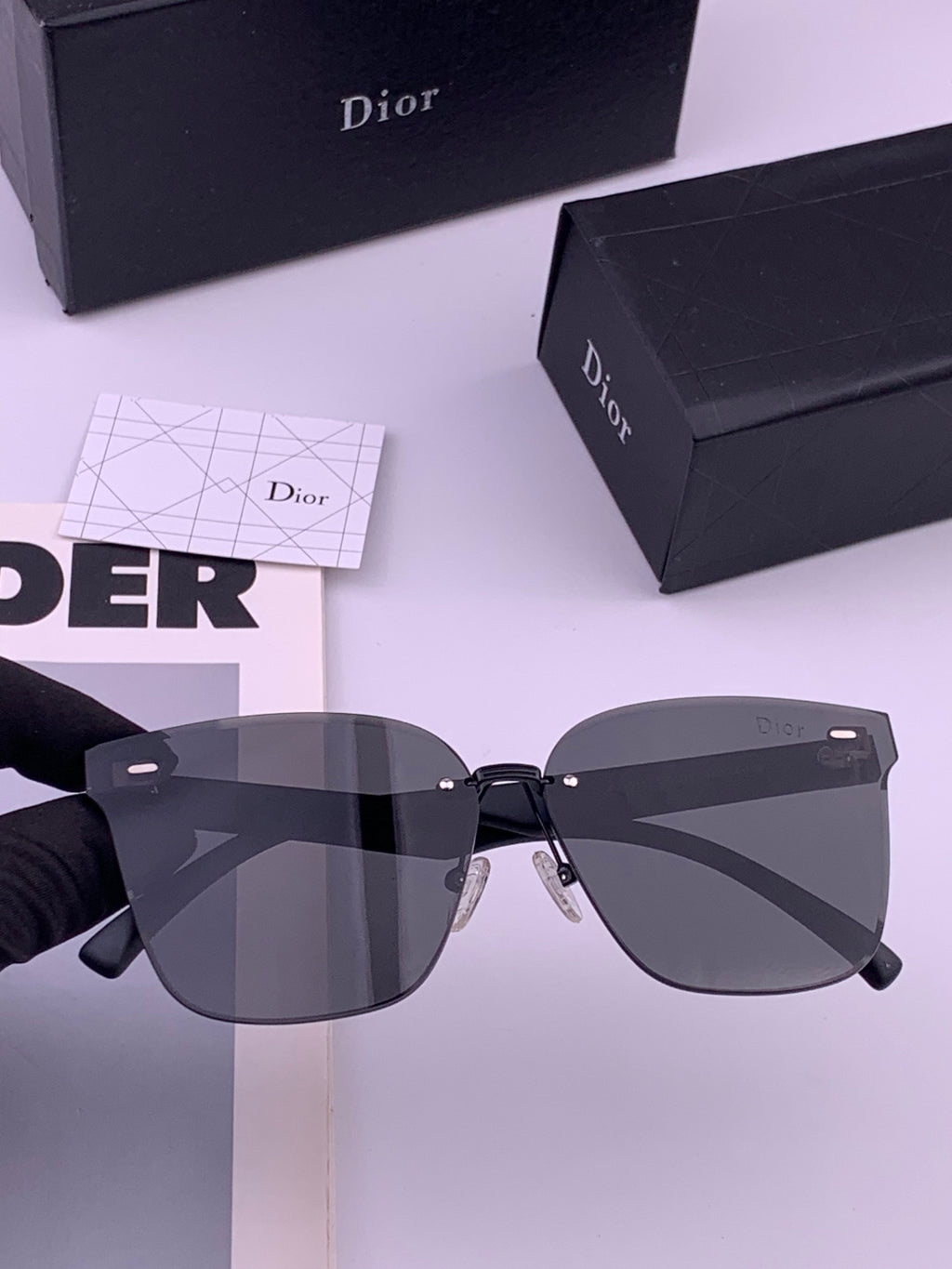 Dior CD5151 Acetate Fashion Black Lens Sunglasses for Men & Women