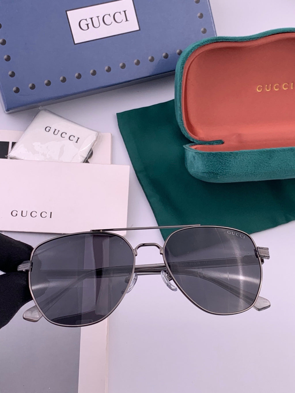 Gucci G9325 Polarized Aviator Black Lens Sunglasses for Men & Women - 493254 - detail image 2