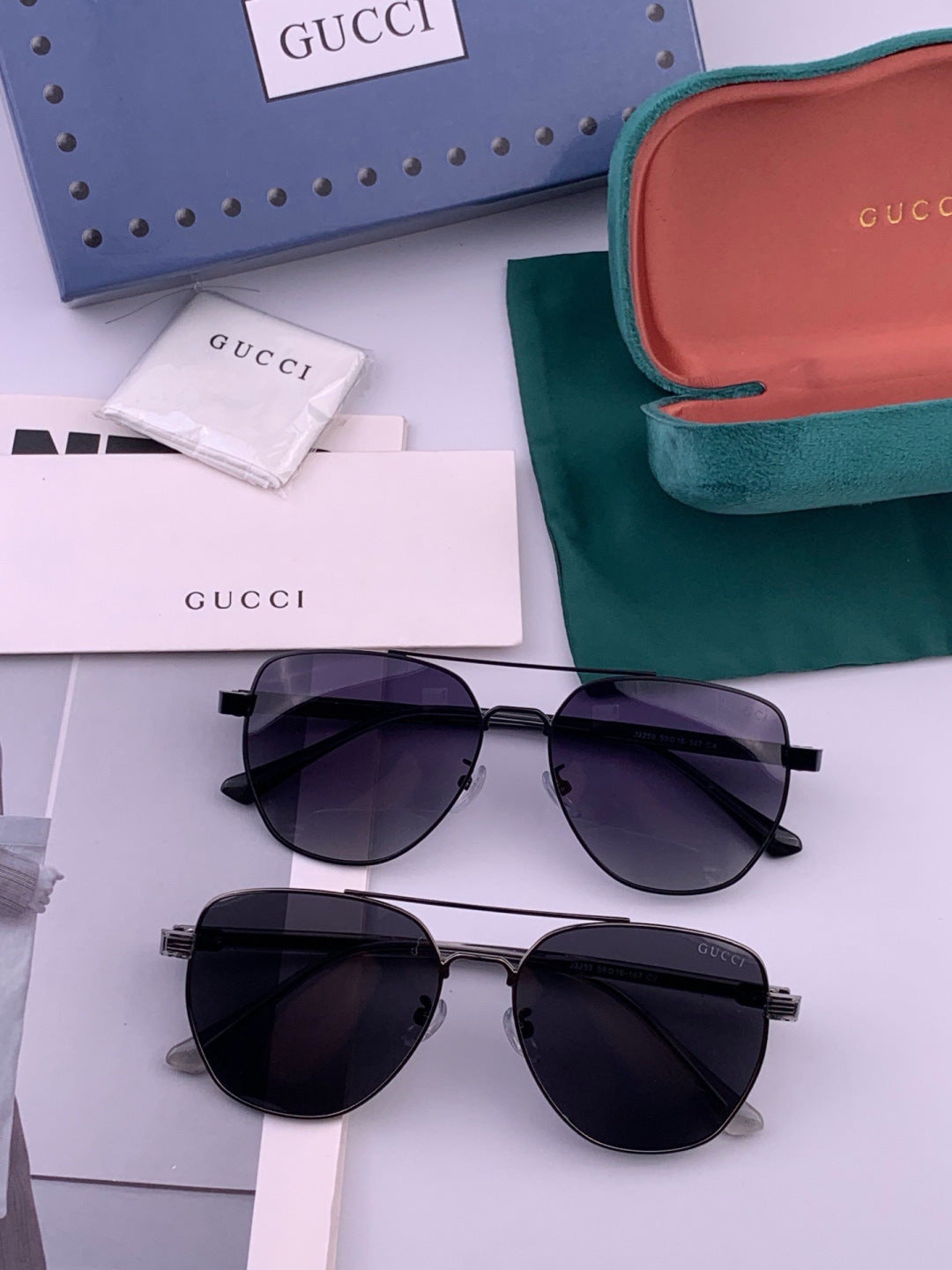 Gucci G9325 Polarized Aviator Black Lens Sunglasses for Men & Women - 493254 - detail image 7