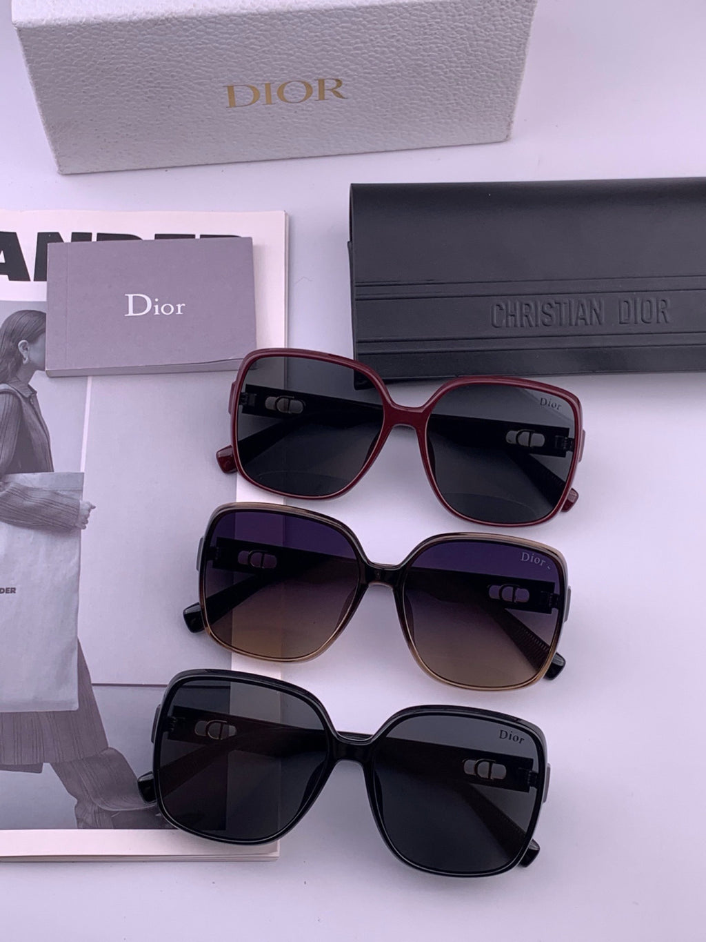 Dior D3510 Polarized Fashion Black Lens Sunglasses for Men & Women - detail image 4