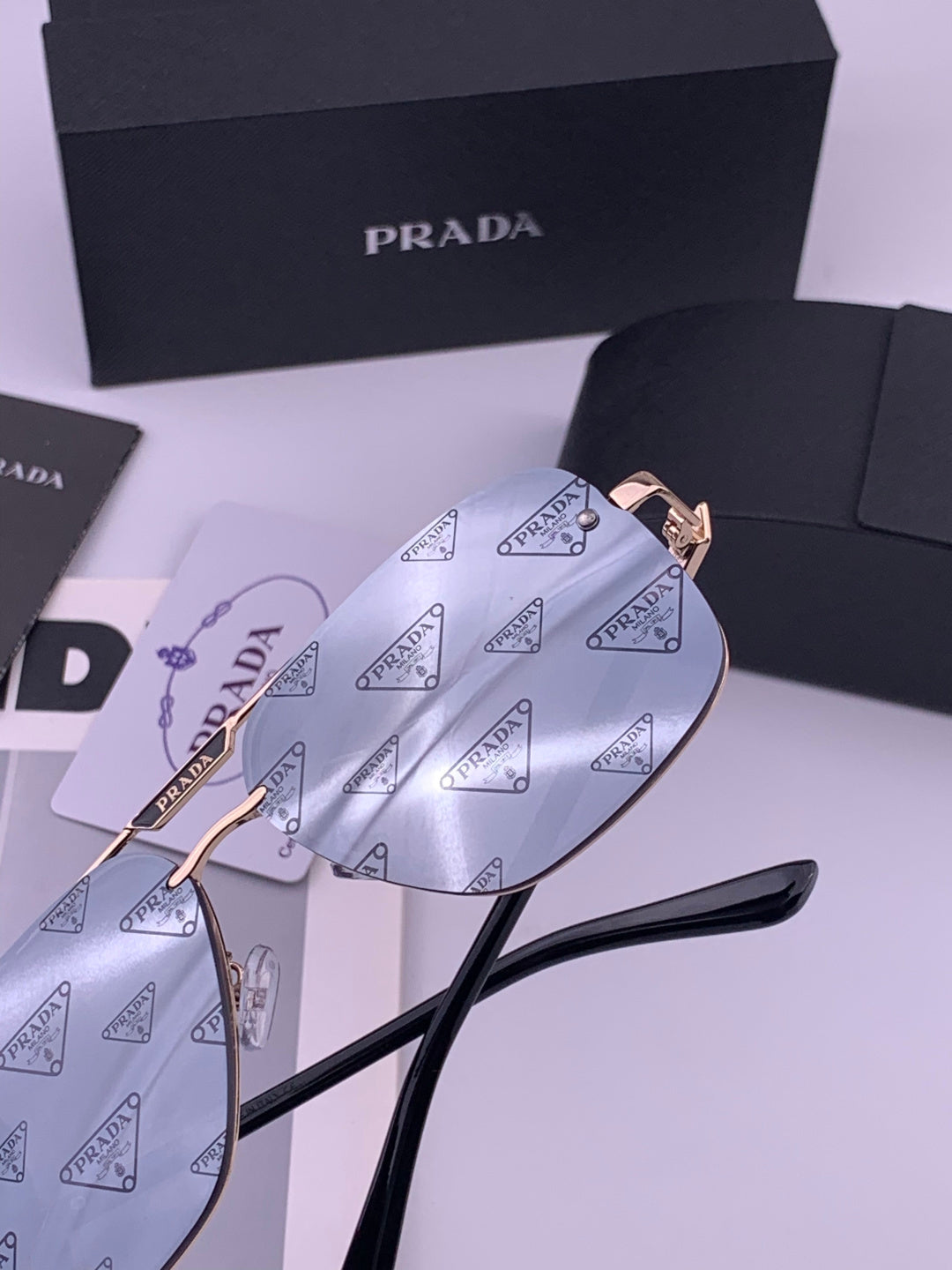 Prada Fashion Silver Lens Sunglasses for Men - detail image 4