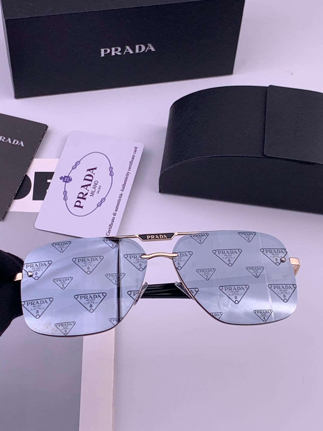 Prada Fashion Silver Lens Sunglasses for Men - detail image 3