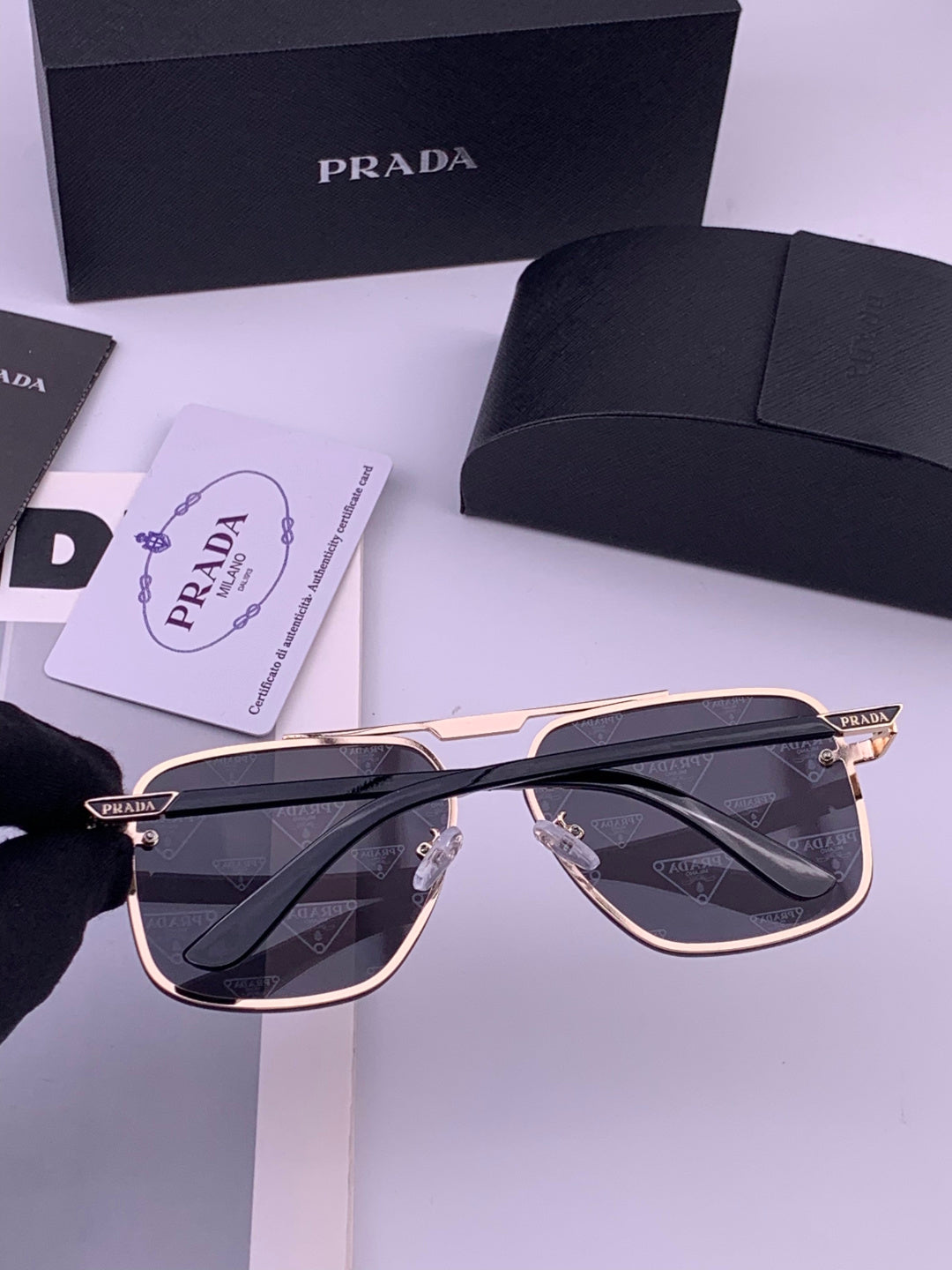Prada Fashion Silver Lens Sunglasses for Men - detail image 5