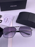 Prada Fashion Black Lens Sunglasses for Men
