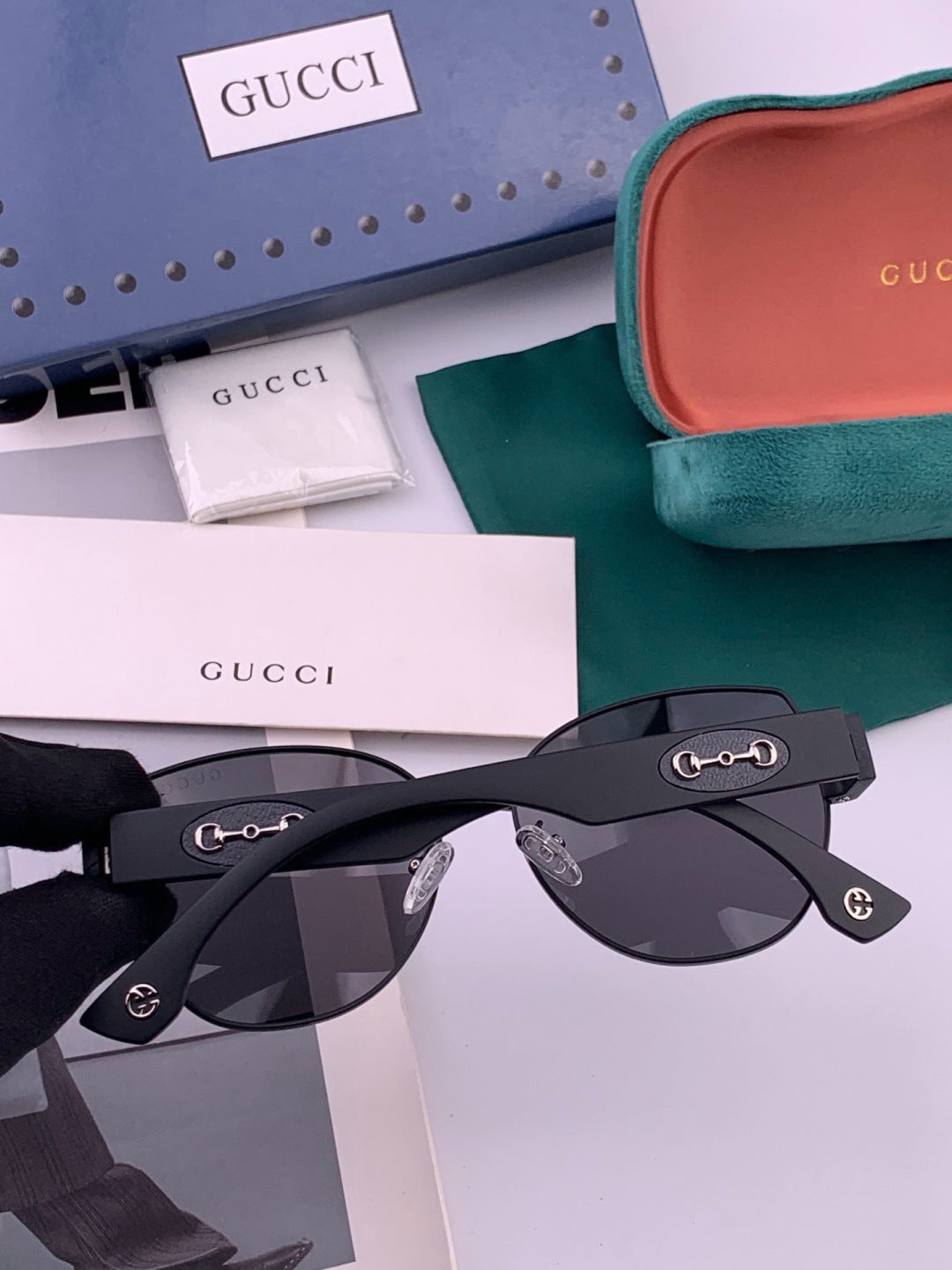 Gucci G1379 Metal Square Gold Lens Sunglasses for Men & Women - 493397 - detail image 4
