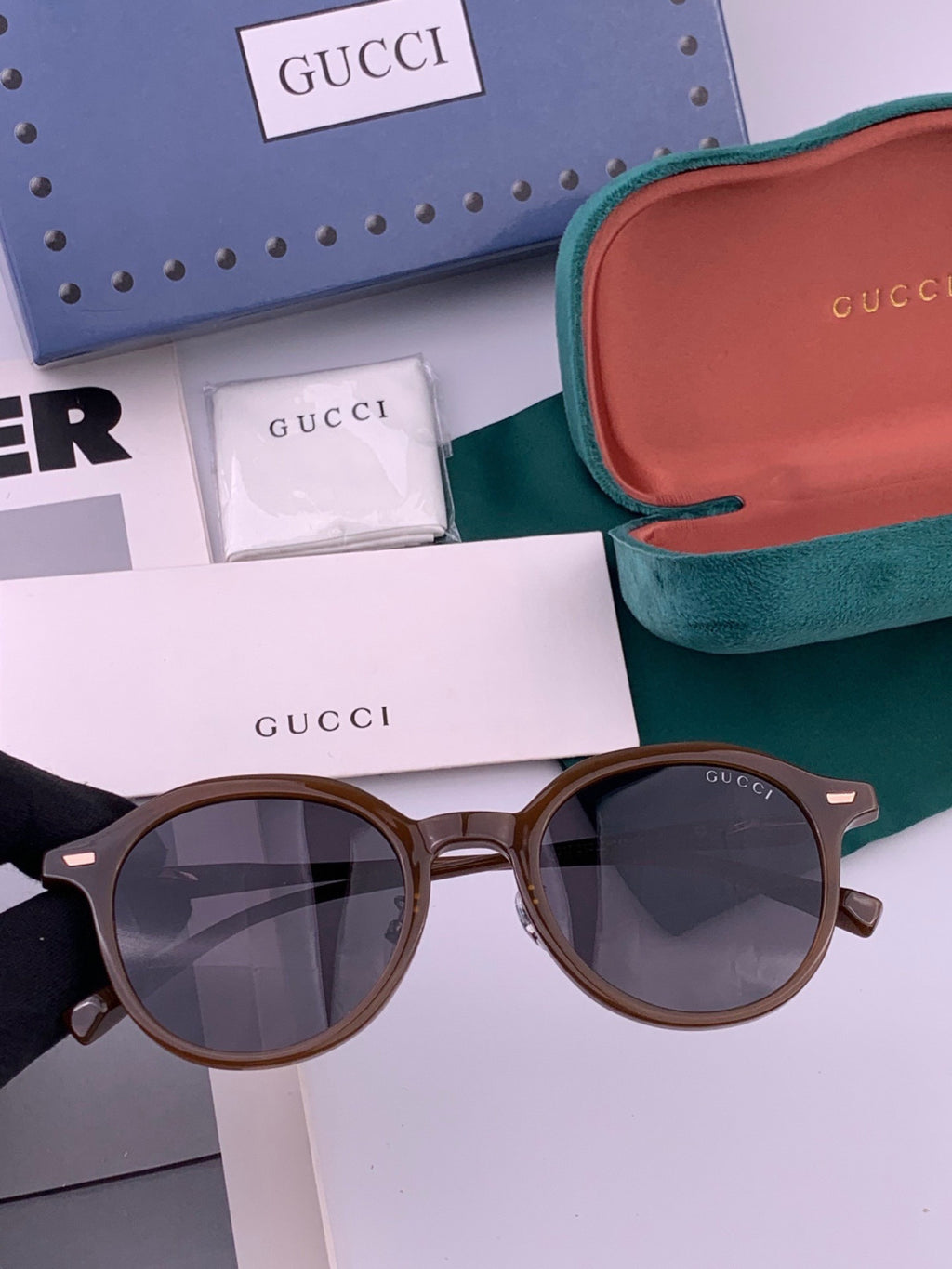 Gucci G7991 Polarized Fashion Gold Lens Sunglasses for Women - detail image 3
