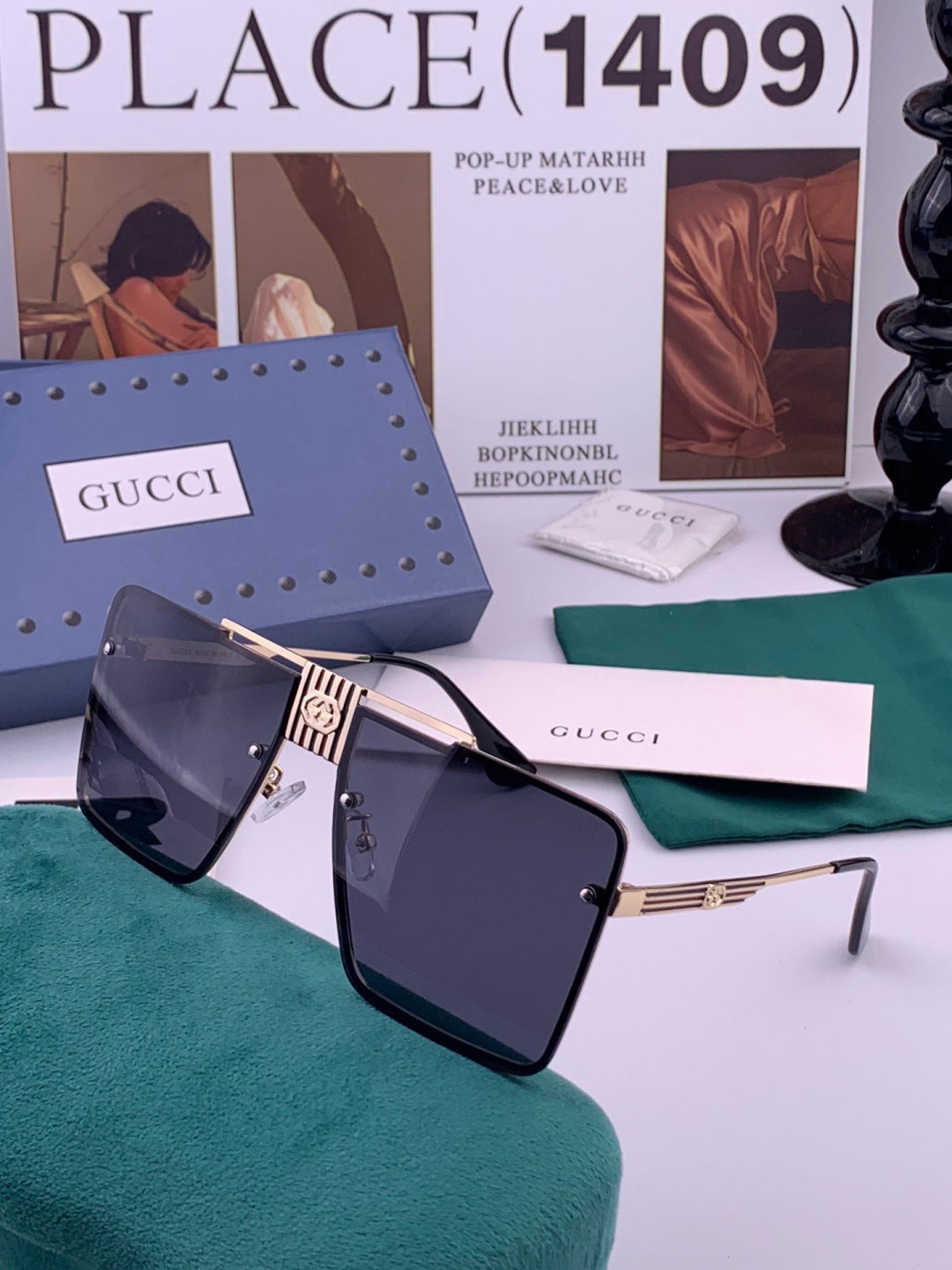 Gucci G71759 Aviator Pink Lens Sunglasses for Men & Women - detail image 4