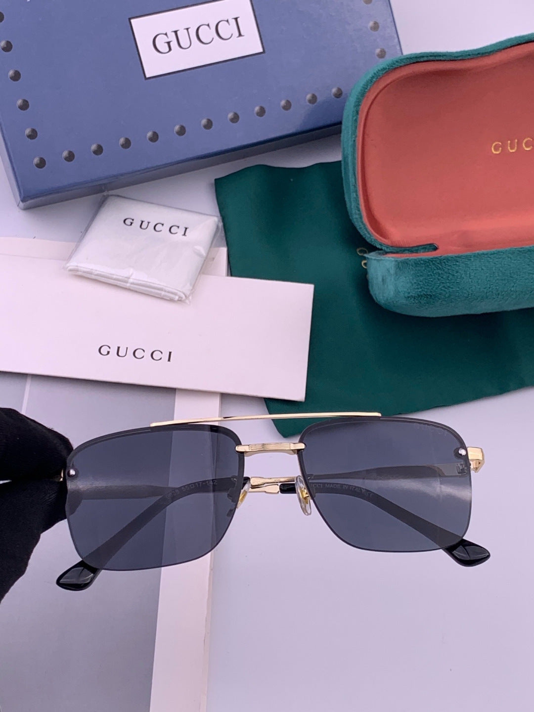Gucci G8903 Aviator Pink Lens Sunglasses for Men & Women - detail image 2