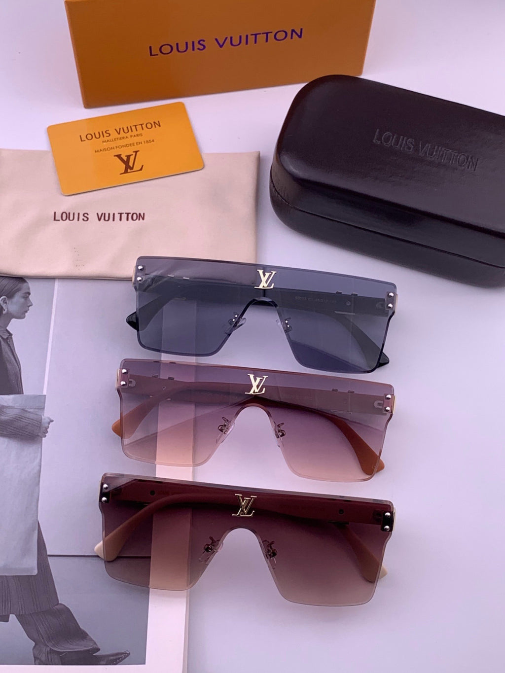 Louis Vuitton L36000 Oversized Purple Lens Sunglasses for Men & Women - 493121 - detail image 8