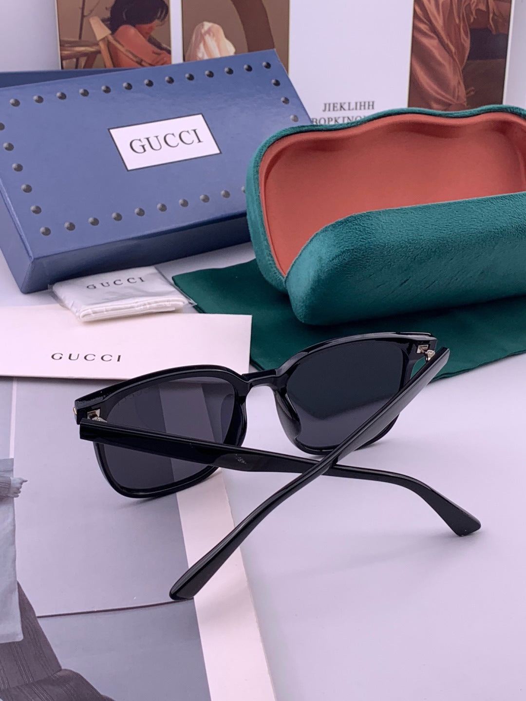 Gucci G62040 Polarized Square Black Lens Sunglasses for Men & Women - 493414 - detail image 4