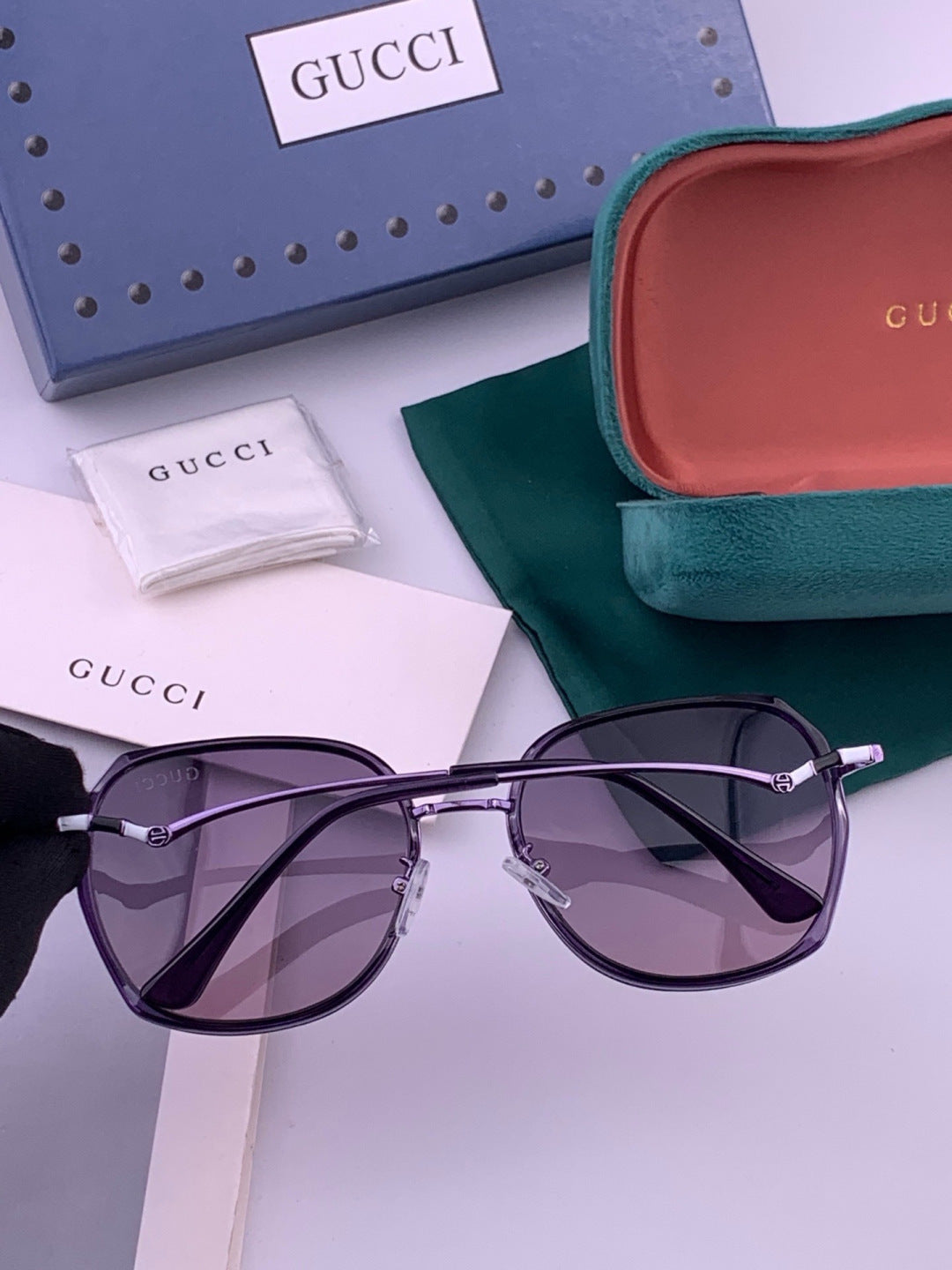 Gucci G6211 Polarized Square Brown Lens Sunglasses for Women - 493419 - detail image 4