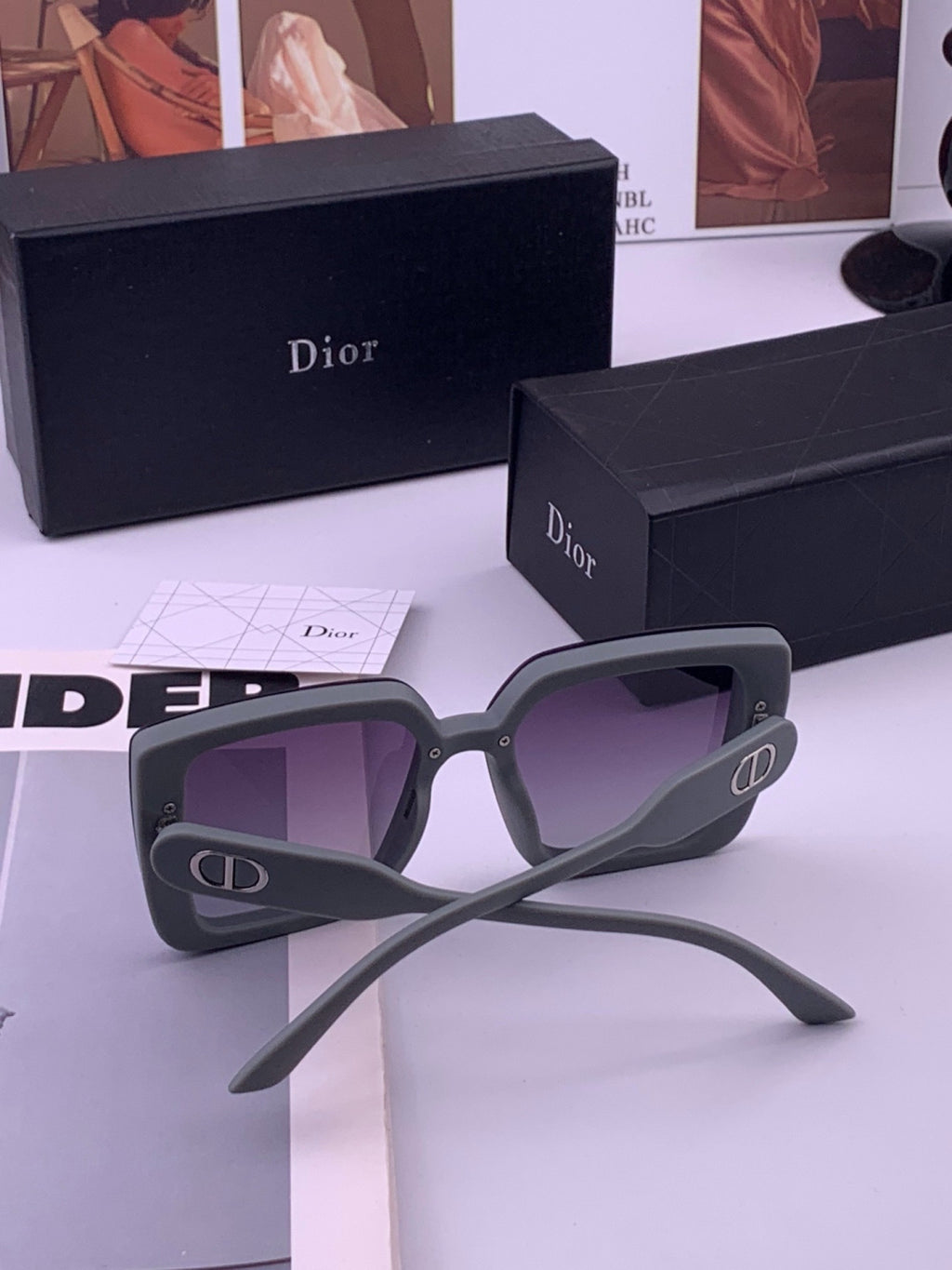 Dior D6227 Polarized Square Brown Lens Sunglasses for Men & Women - detail image 7