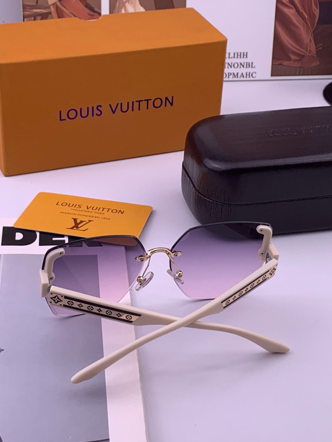 Louis Vuitton L6519 Polarized Square Brown Lens Sunglasses for Men & - 493104 - detail image 6