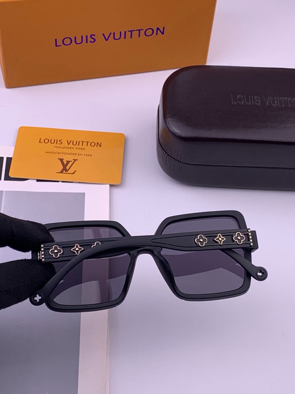 Louis Vuitton L5710 Polarized Square Brown Lens Sunglasses for Men & - 486249 - detail image 5