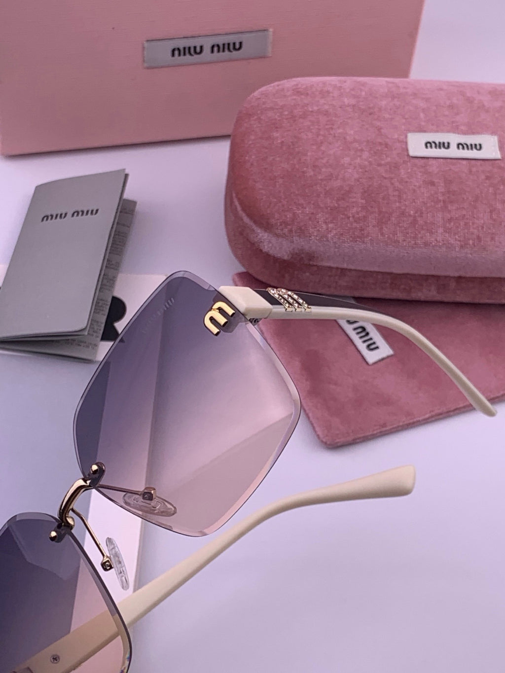Miu Miu M7550 Fashion Red Lens Sunglasses for Men & Women - detail image 3