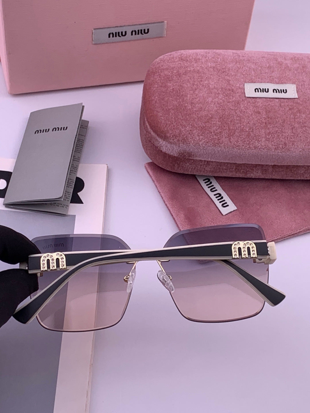 Miu Miu M7550 Fashion Red Lens Sunglasses for Men & Women - detail image 7