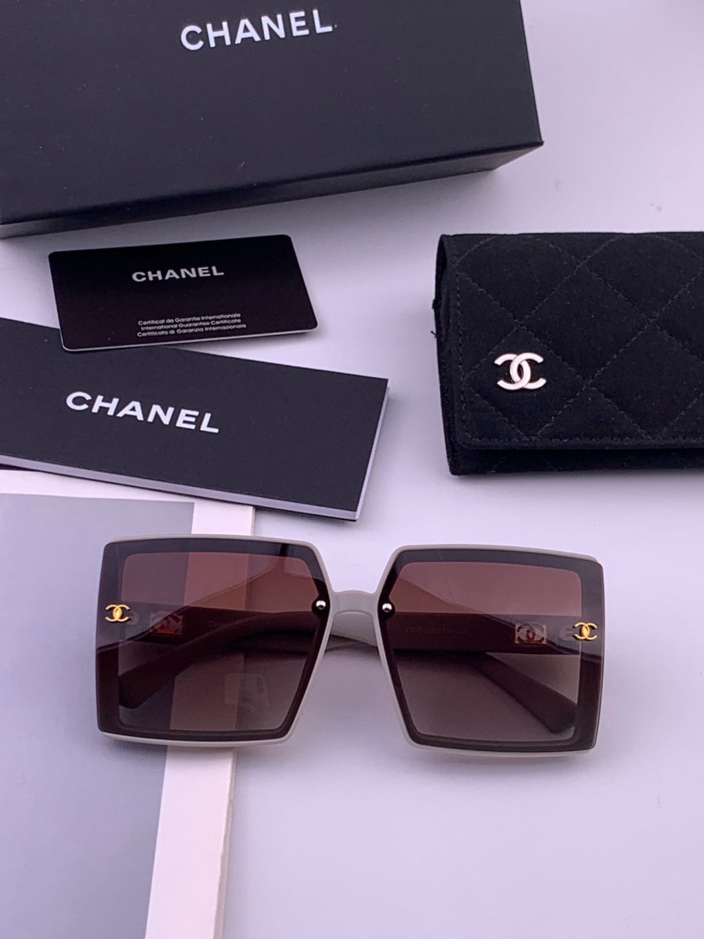 Chanel CH5250 Polarized Square Brown Lens Sunglasses for Women - detail image 6