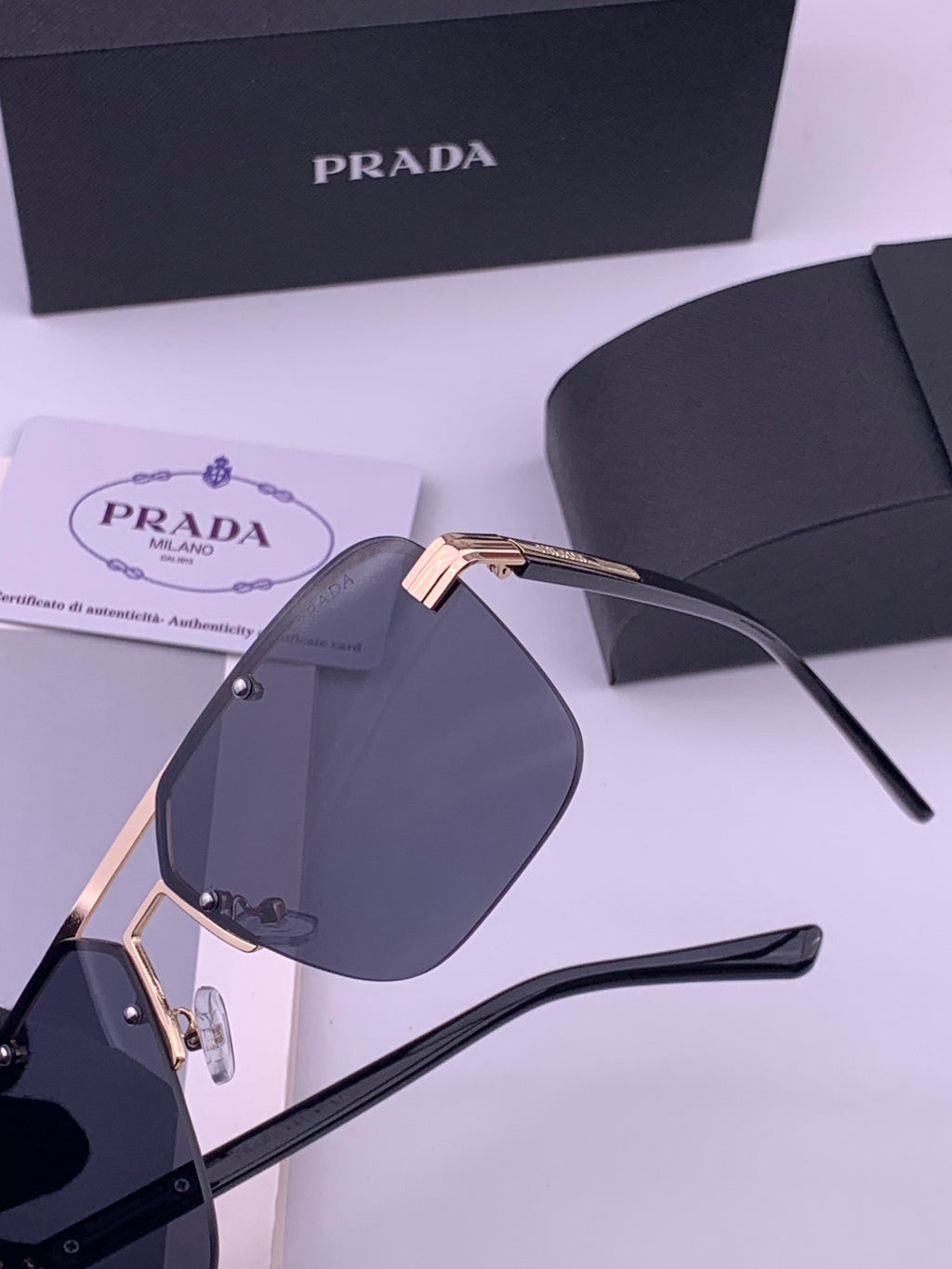 Prada Fashion Blue Lens Sunglasses for Men - 487021 - detail image 2