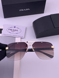 Prada Fashion Black Lens Sunglasses for Men - 487024