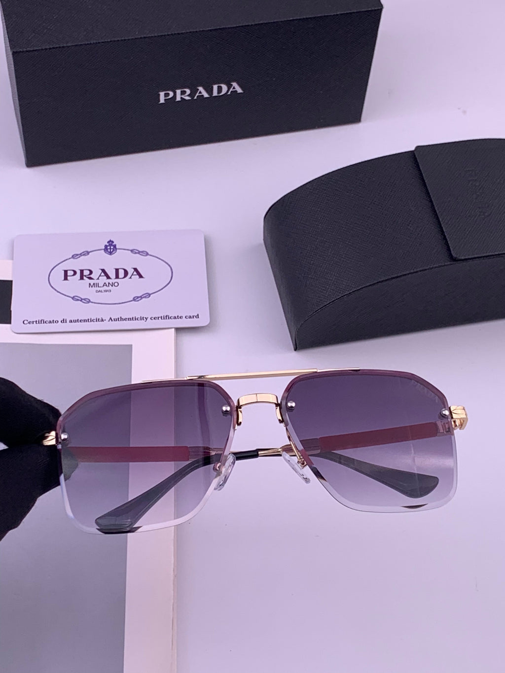 Prada Fashion Purple Lens Sunglasses for Men - 487027