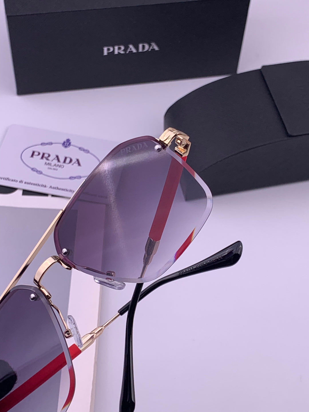 Prada Fashion Purple Lens Sunglasses for Men - 487027 - detail image 6
