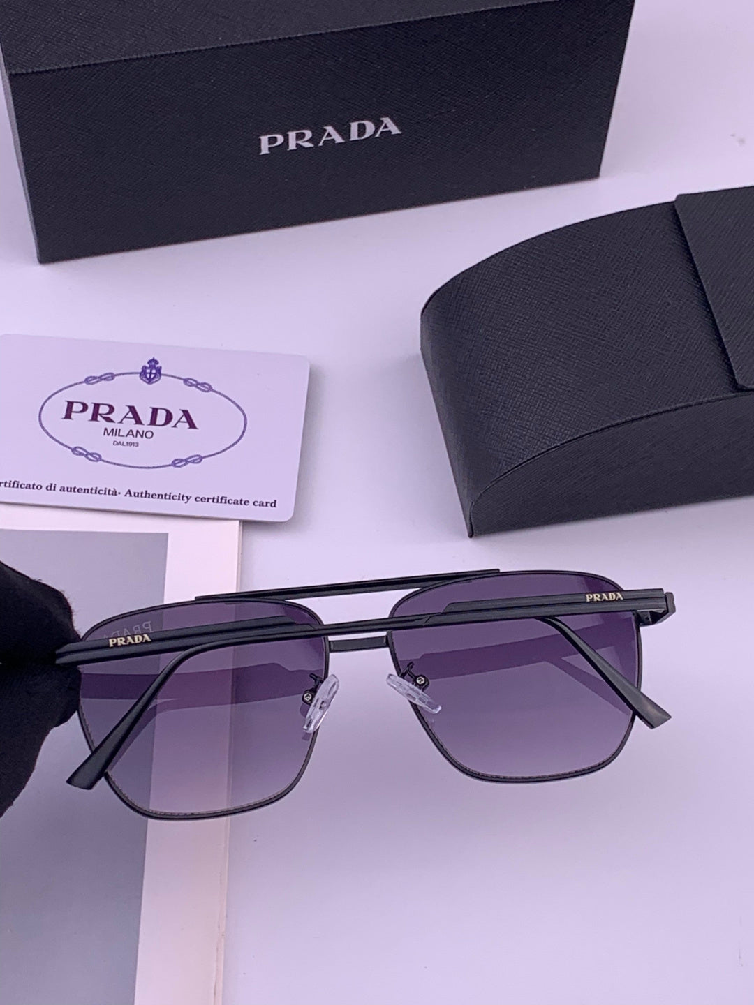 Prada Fashion Purple Lens Sunglasses for Men - detail image 6