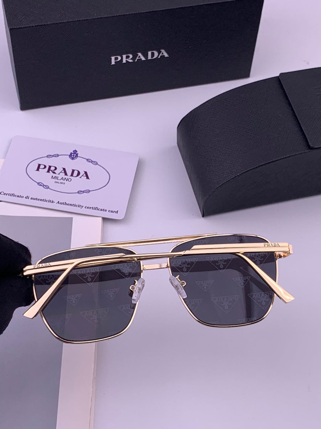 Prada Fashion Silver Lens Sunglasses for Men - 487030 - detail image 5
