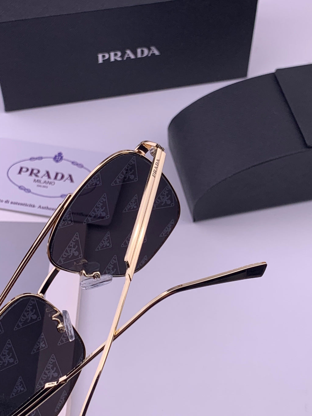 Prada Fashion Silver Lens Sunglasses for Men - 487030 - detail image 4