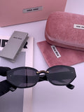 Miu Miu M7350 Fashion Black Lens Sunglasses for Men & Women - 487557