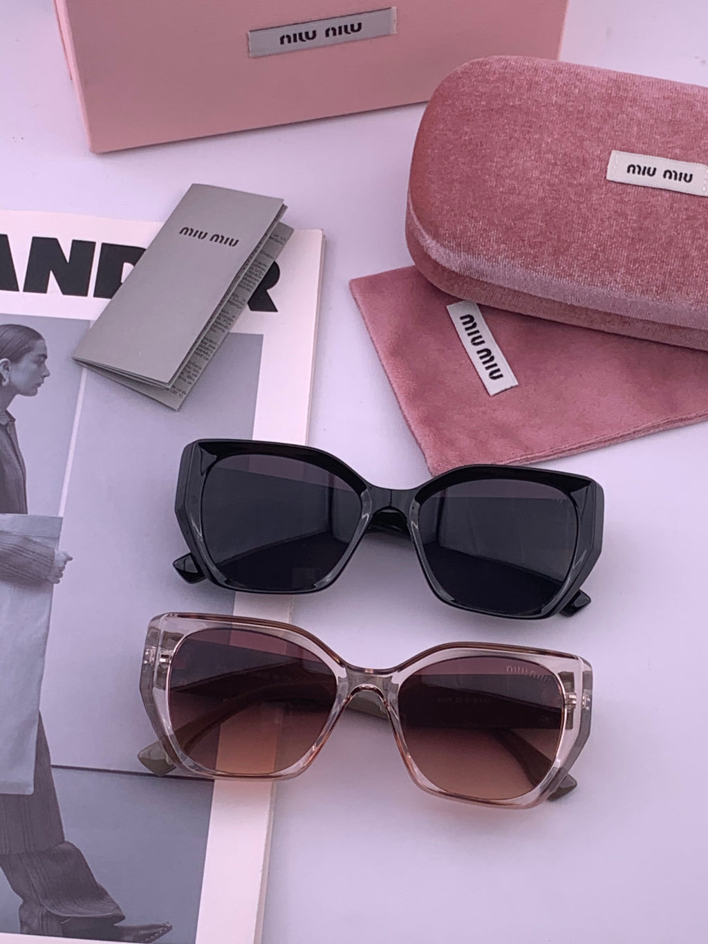 Miu Miu M1310 Fashion Black Lens Sunglasses for Men & Women - detail image 8