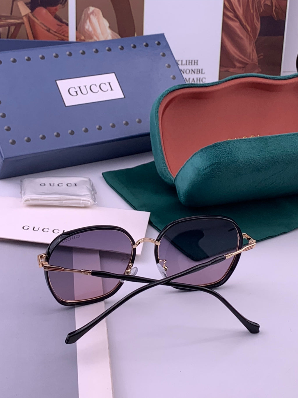 Gucci G7825 Polarized Square Brown Lens Sunglasses for Women - 493319 - detail image 7