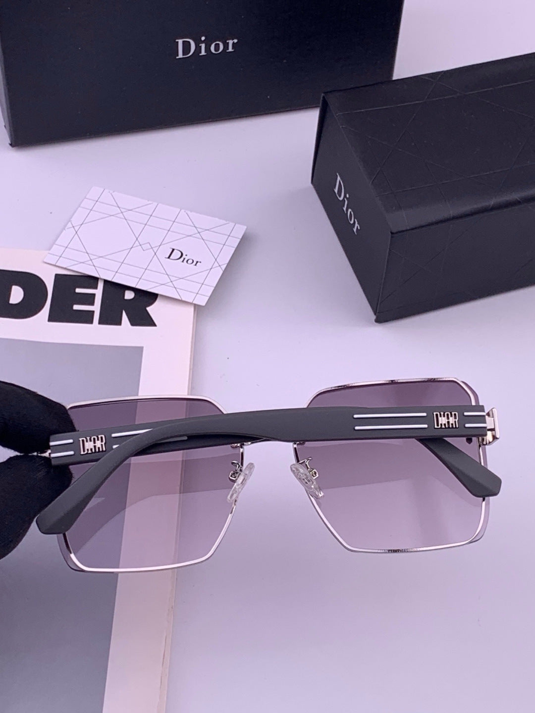 Dior CD0238 Polarized Square Brown Lens Sunglasses for Women - detail image 4