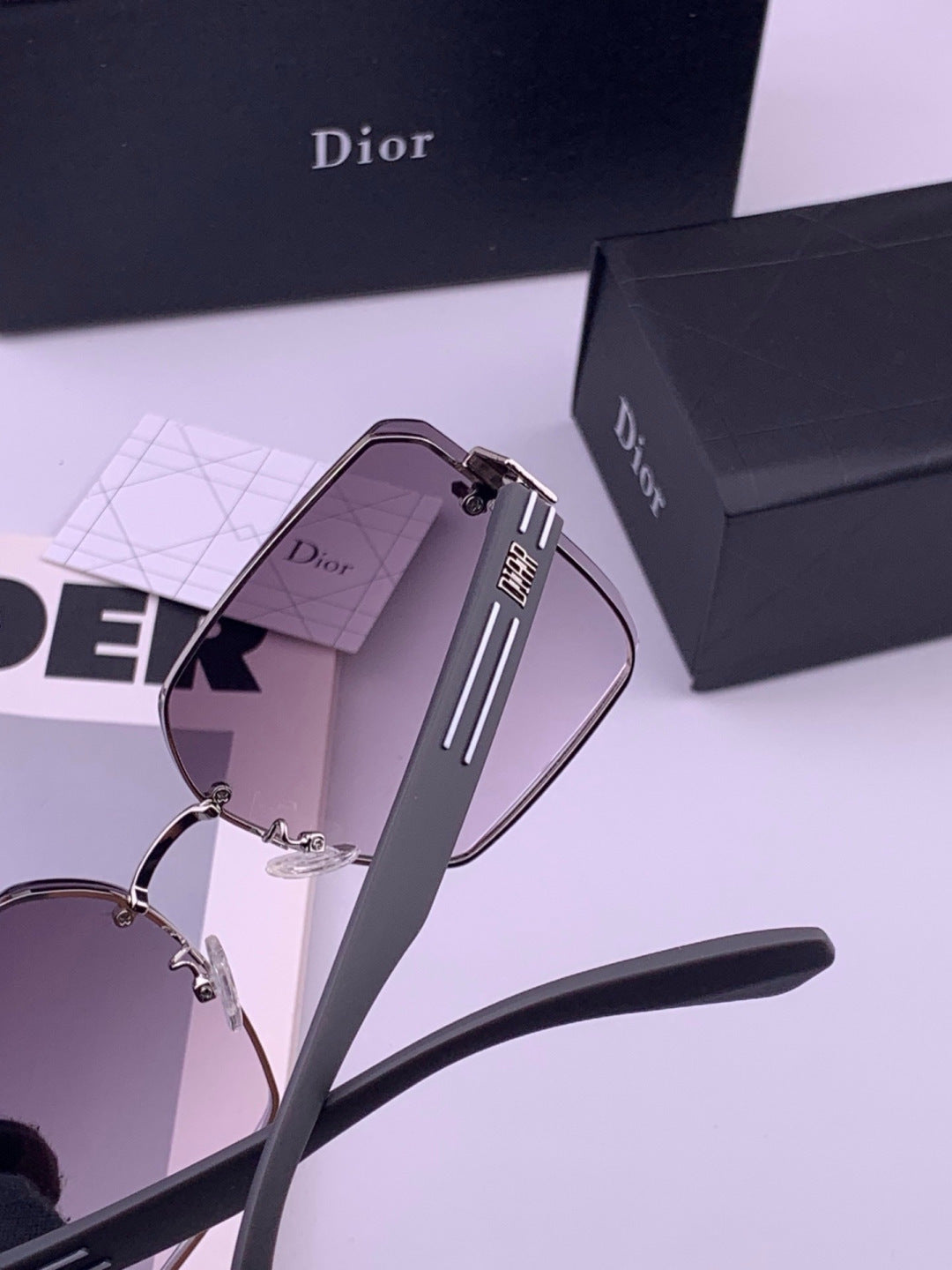 Dior CD0238 Polarized Square Brown Lens Sunglasses for Women - detail image 6