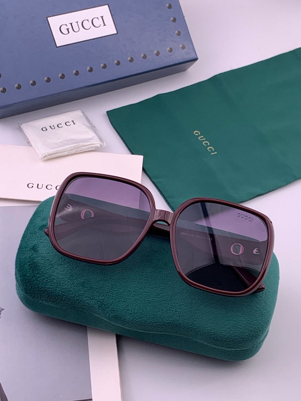 Gucci G0388 Round Red Lens Sunglasses for Men & Women - 493324 - detail image 6