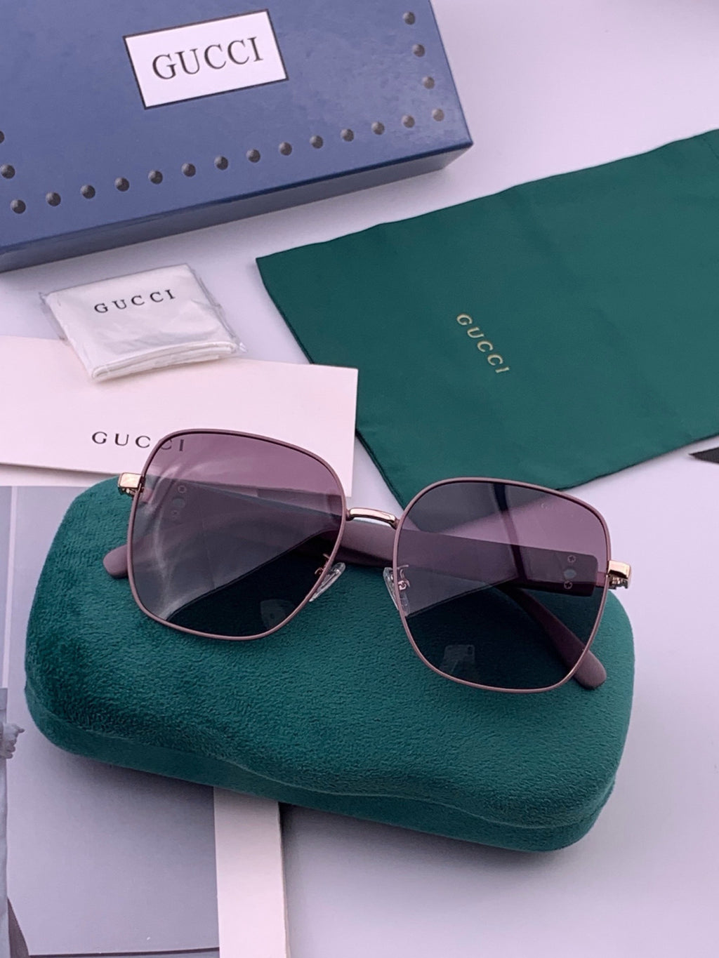 Gucci G9388 Round Gold Lens Sunglasses for Men & Women - detail image 7