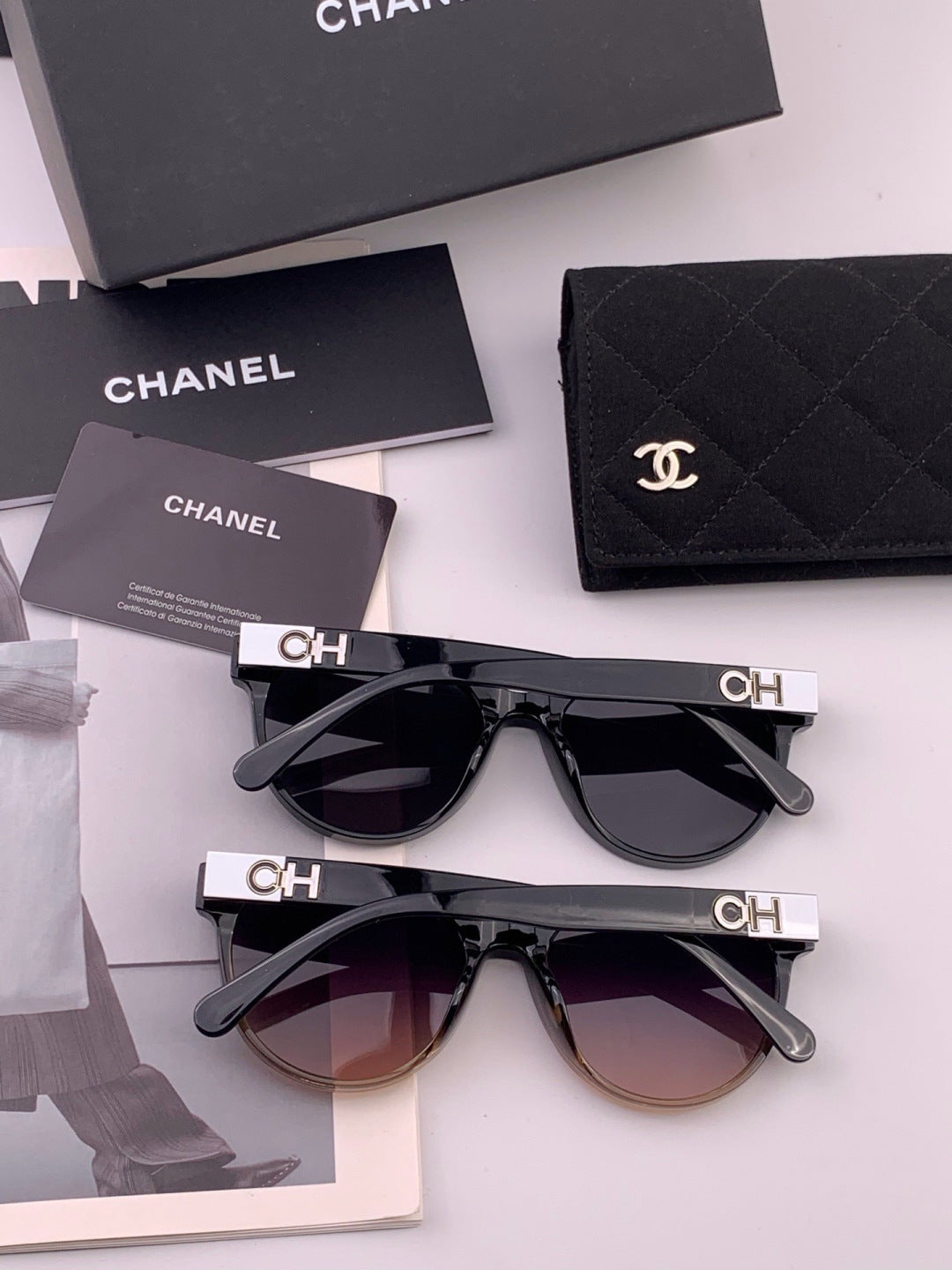 Chanel CH1787 Polarized Round Pink Lens Sunglasses for Women - detail image 6