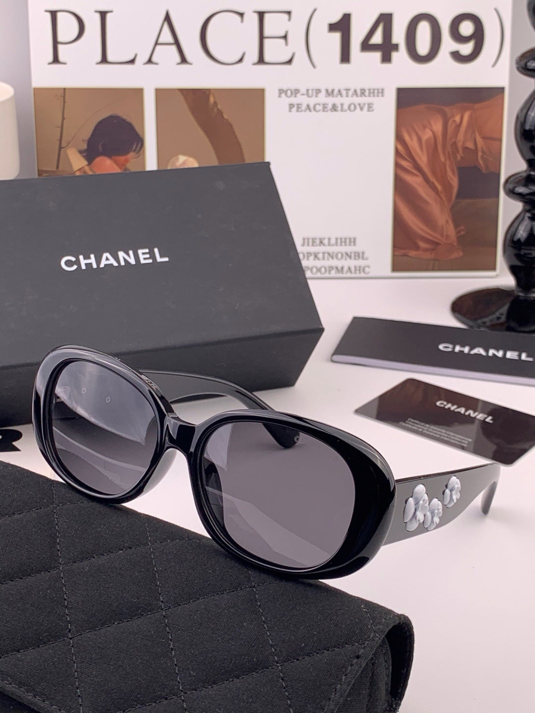 Chanel CH2788 Polarized Round Gold Lens Sunglasses for Men & Women - detail image 5