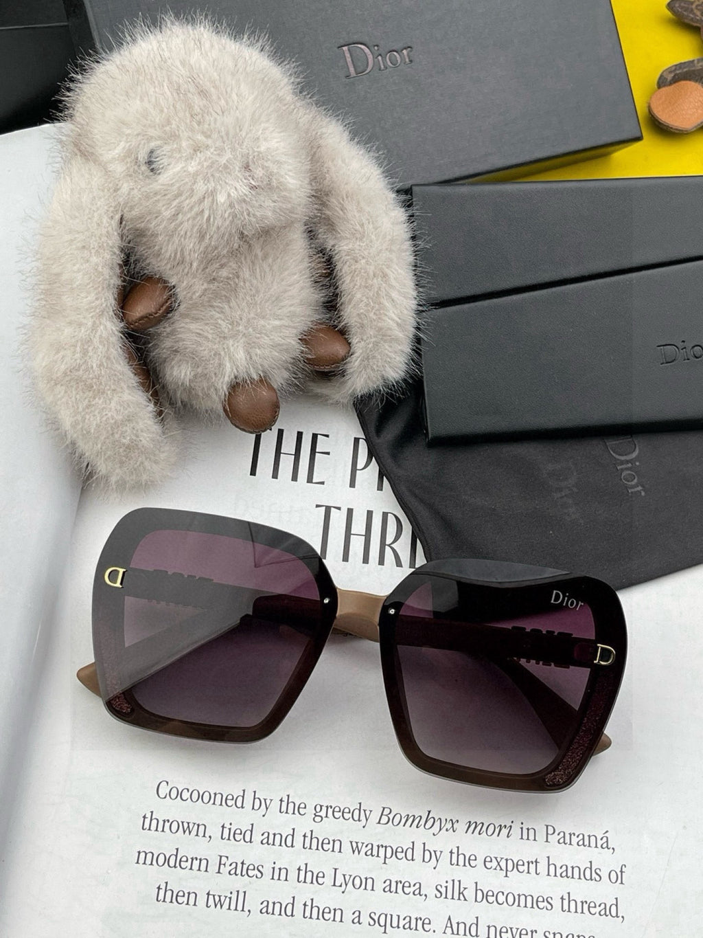 Dior CD3290 Polarized Square Black Lens Sunglasses for Women - detail image 2