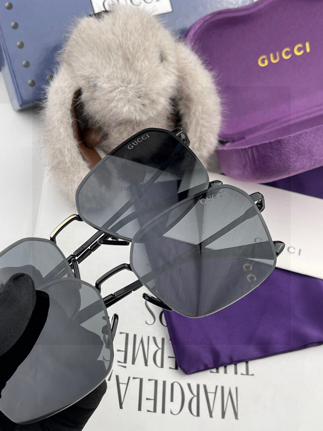 Gucci G6881 Polarized Aviator Red Lens Sunglasses for Men - detail image 5