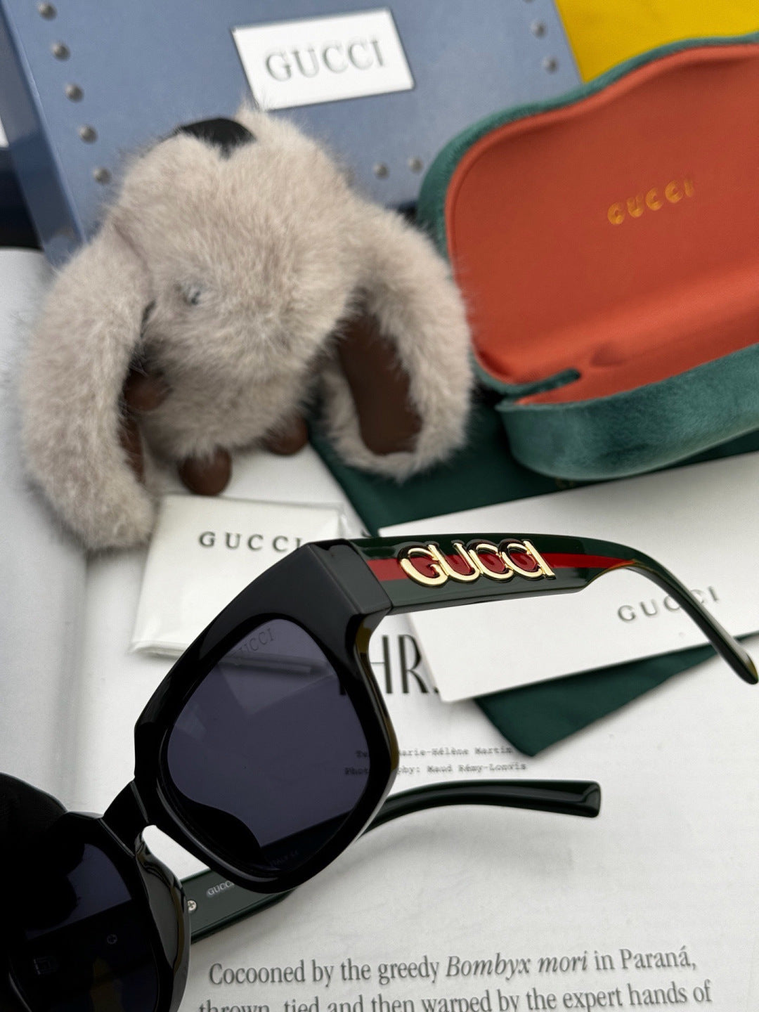 Gucci G1232 Square Black Lens Sunglasses for Men & Women - detail image 5