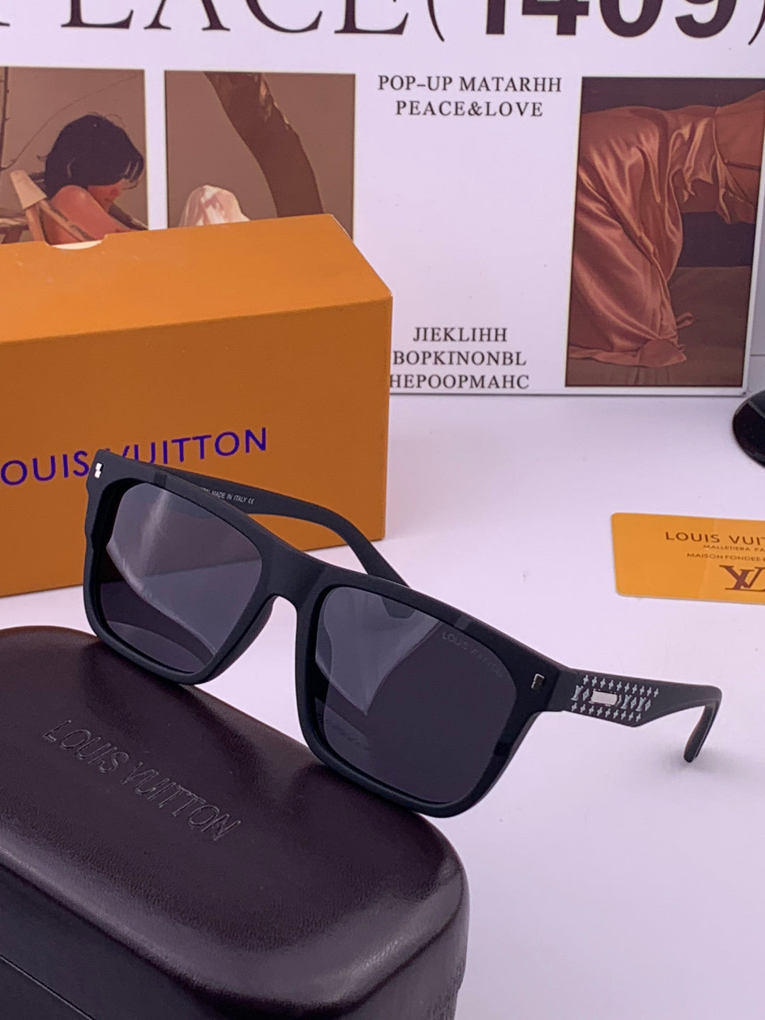 Louis Vuitton L8510 Square Brown Lens Sunglasses for Men & Women - detail image 2