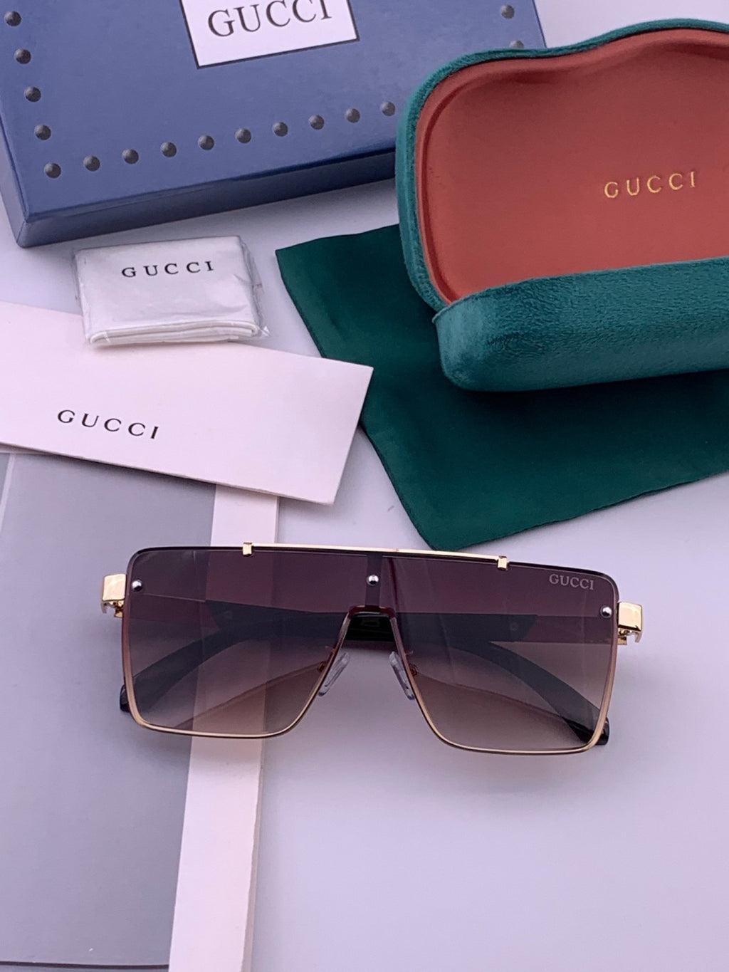 Gucci G51754 Aviator Black Lens Sunglasses for Men & Women - 486486 - detail image 4