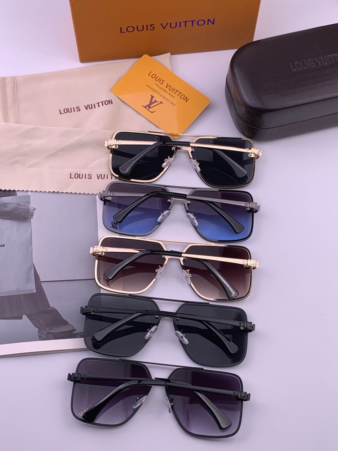 Louis Vuitton L91747 Aviator Gold Lens Sunglasses for Men & Women - detail image 6
