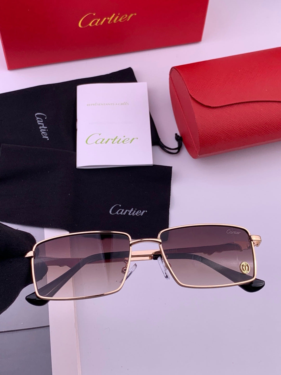 Cartier K51758 Fashion Black Lens Sunglasses for Men & Women