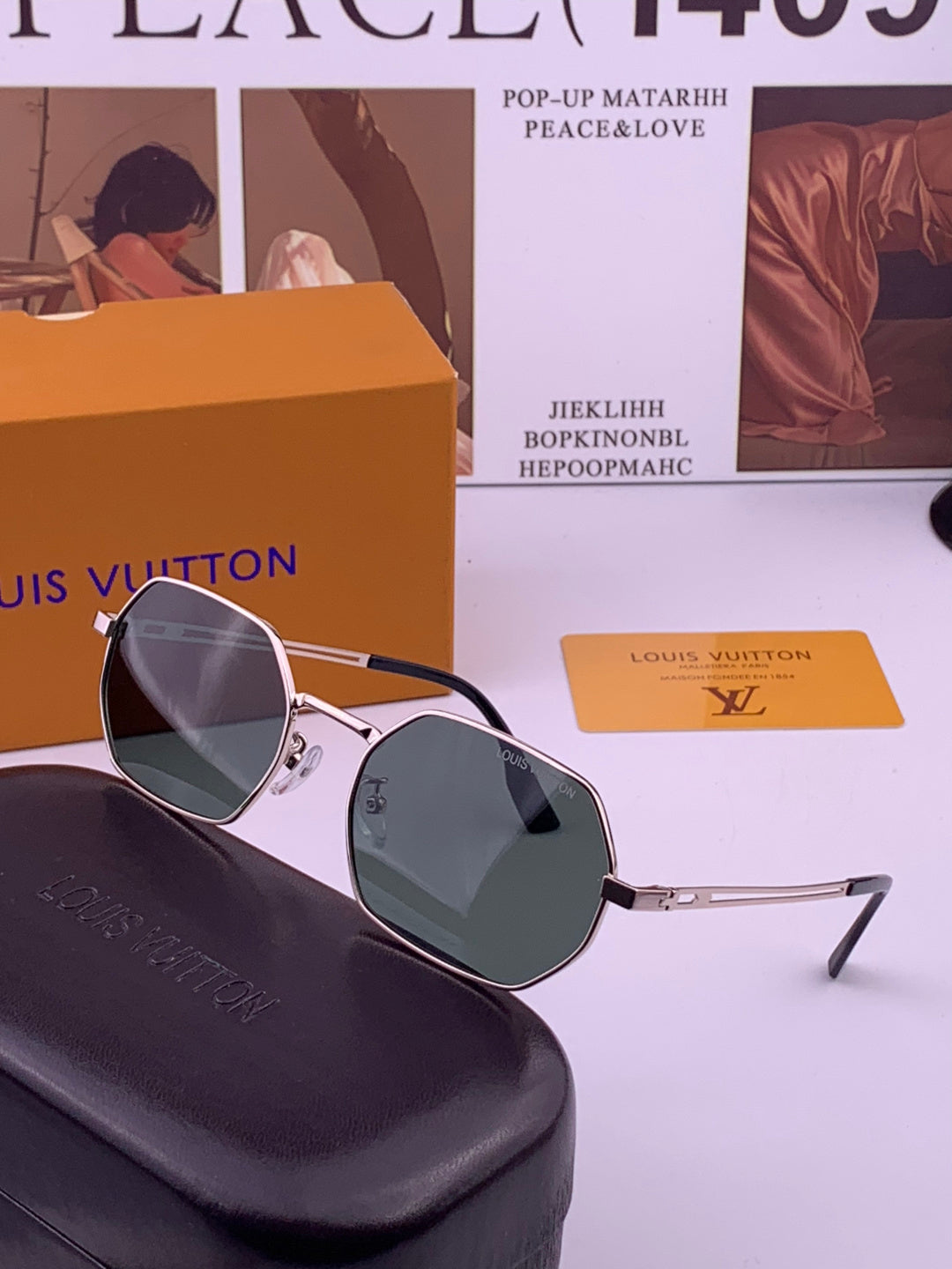 Louis Vuitton L6339 Polarized Aviator Gold Lens Sunglasses for Men & - 486107 - detail image 2